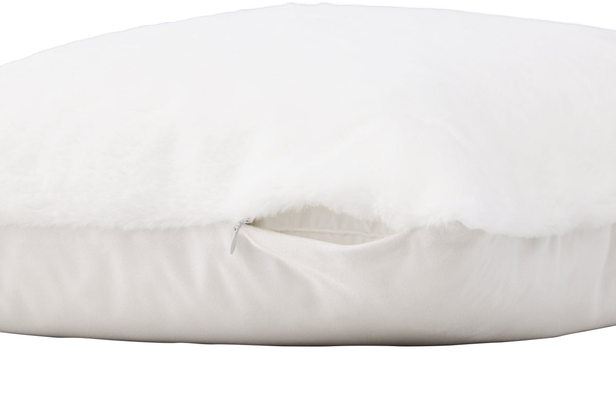 Këssenbezuch Relax - 50x50 cm a Béis, Gro an Wäiss