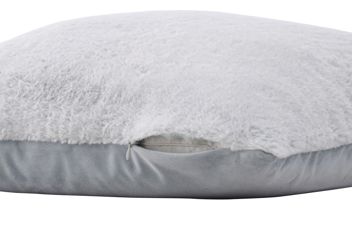 Këssenbezuch Relax - 50x50 cm a Béis, Gro an Wäiss