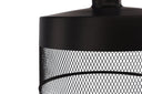 Pendant light Jolina – made of matte black iron with a decorative mesh shade