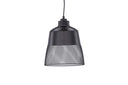 Pendant light Jolina – made of matte black iron with a decorative mesh shade