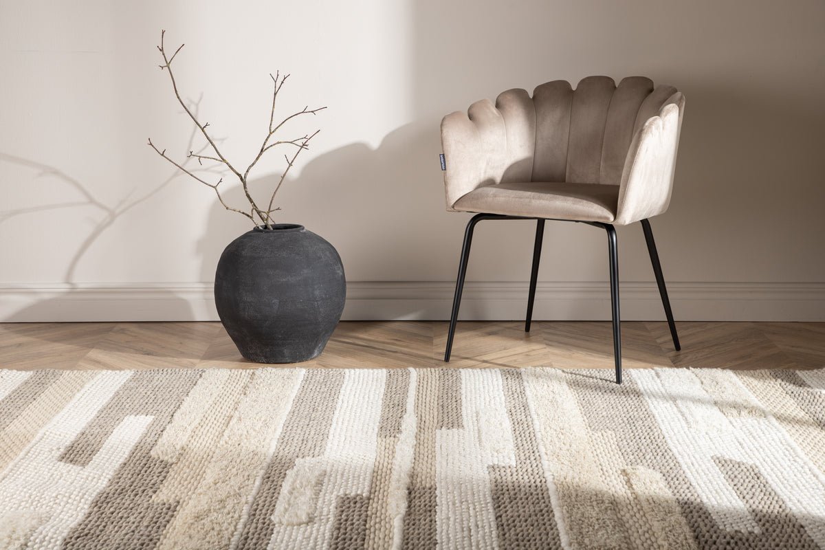 Tapis Lia – avec structure nouée et franges en laine