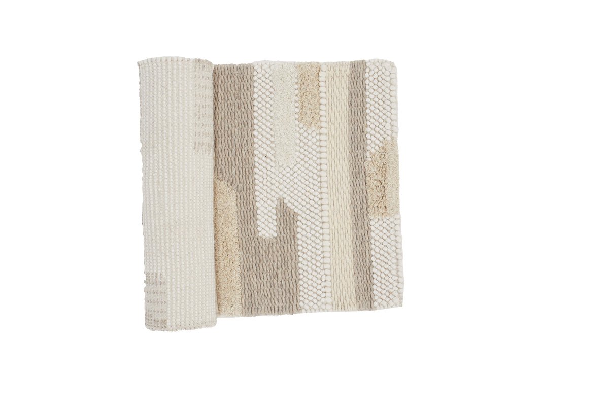 Tapis Lia – avec structure nouée et franges en laine