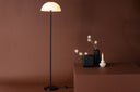 Floor lamp Eloria – Hemisphere design in White & Black (Height 155 cm)