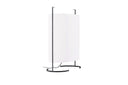 Floor lamp Solva – Tall fabric lamp in Beige with black metal frame (Height 80 cm)