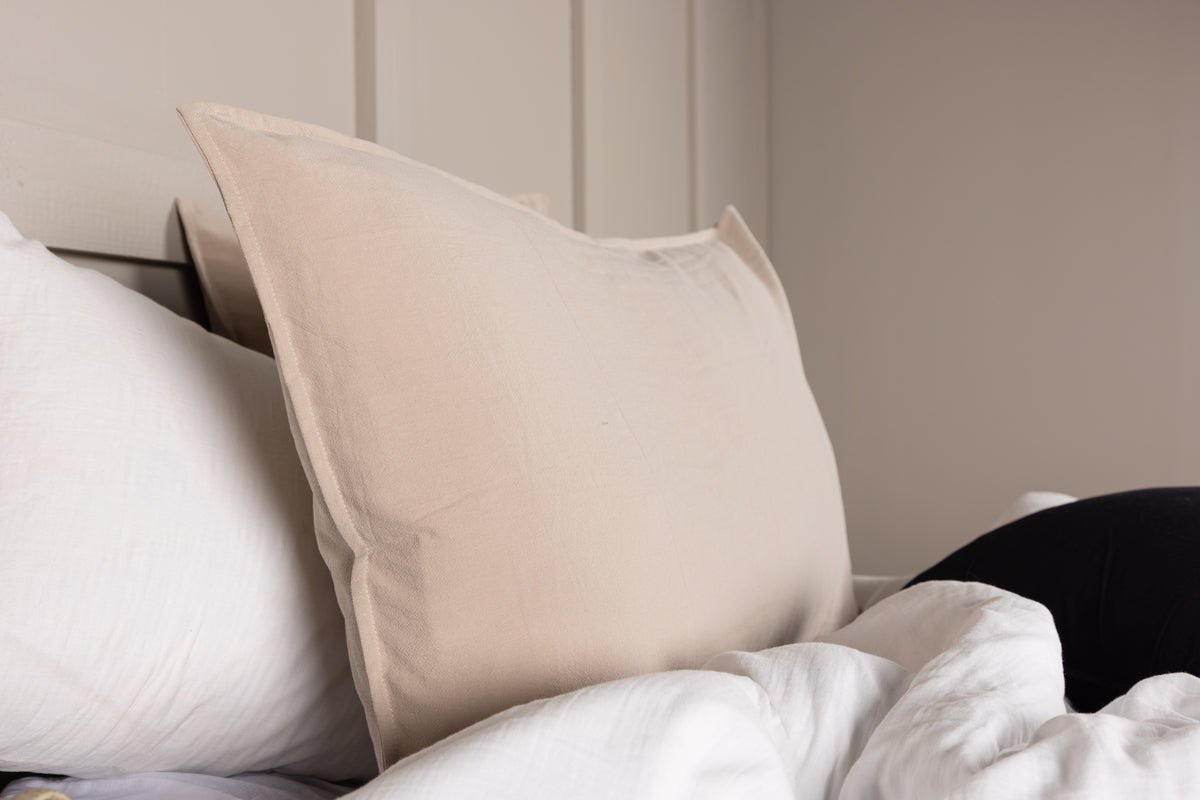 Cushion cover Hygge - 50x90 cm in Brown, Beige and White made of 100% cotton