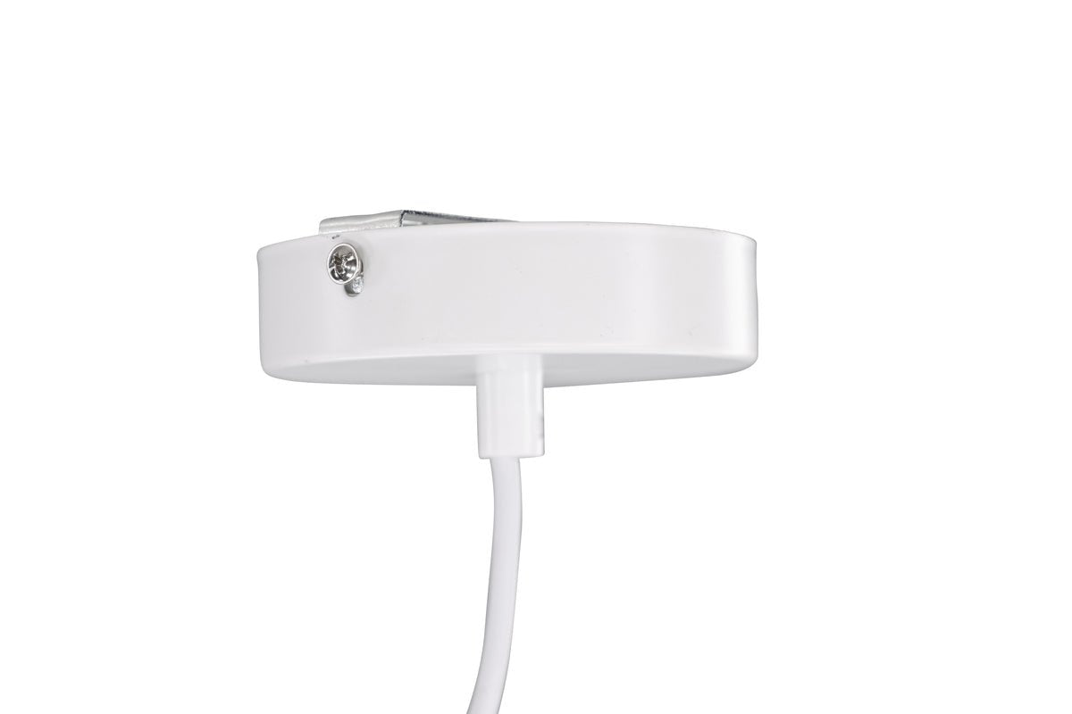 Suspension « Pilanesberg-Blanc » – Abat-jour en plumes artificielles