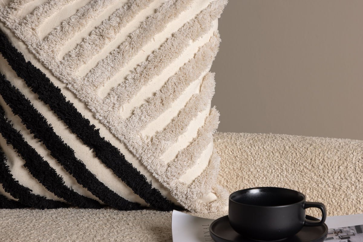 Cushion cover Zorro - 45x45 cm with white-black pattern