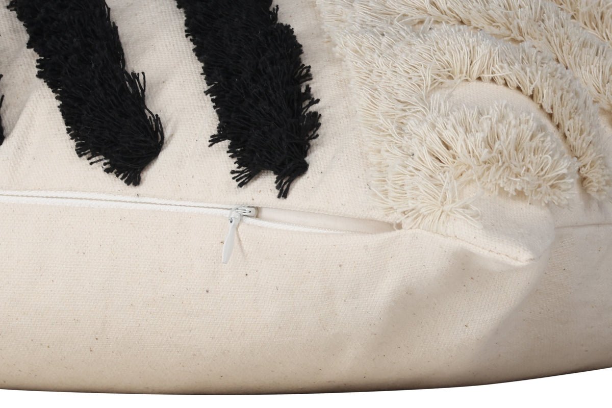 Cushion cover Zorro - 45x45 cm with white-black pattern