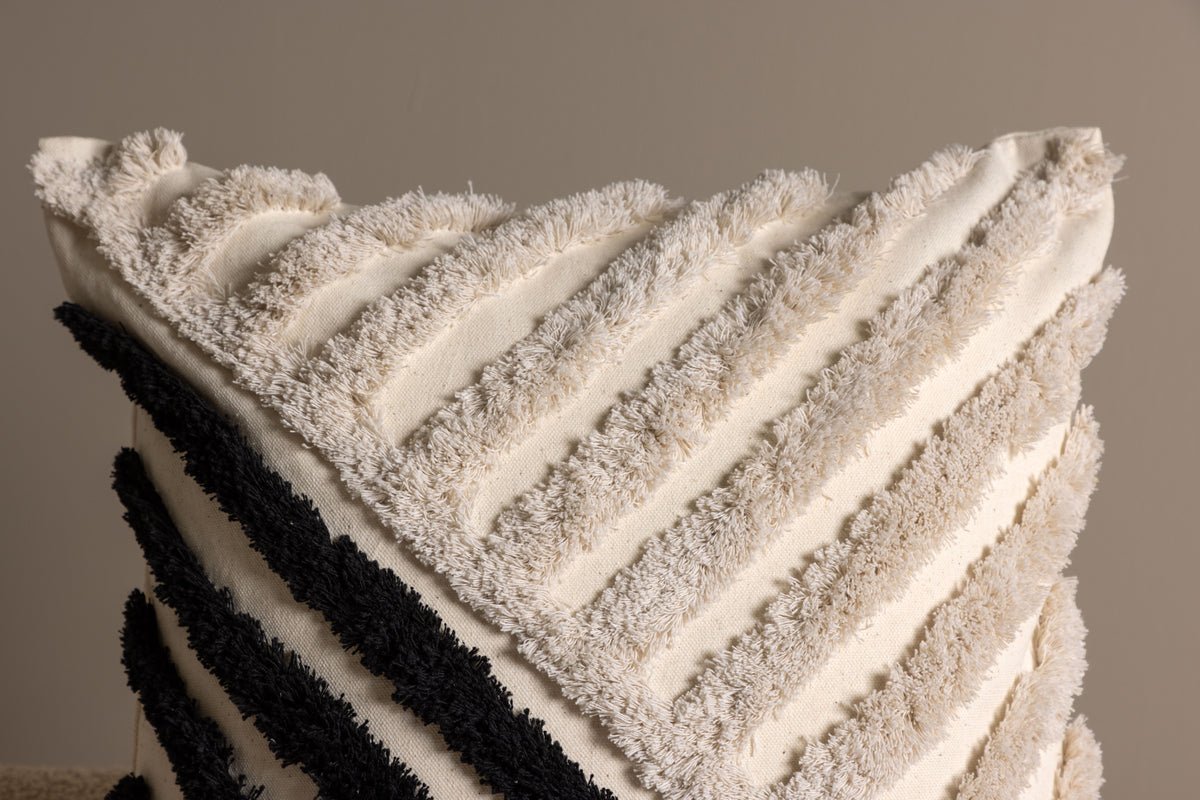 Cushion cover Zorro - 45x45 cm with white-black pattern