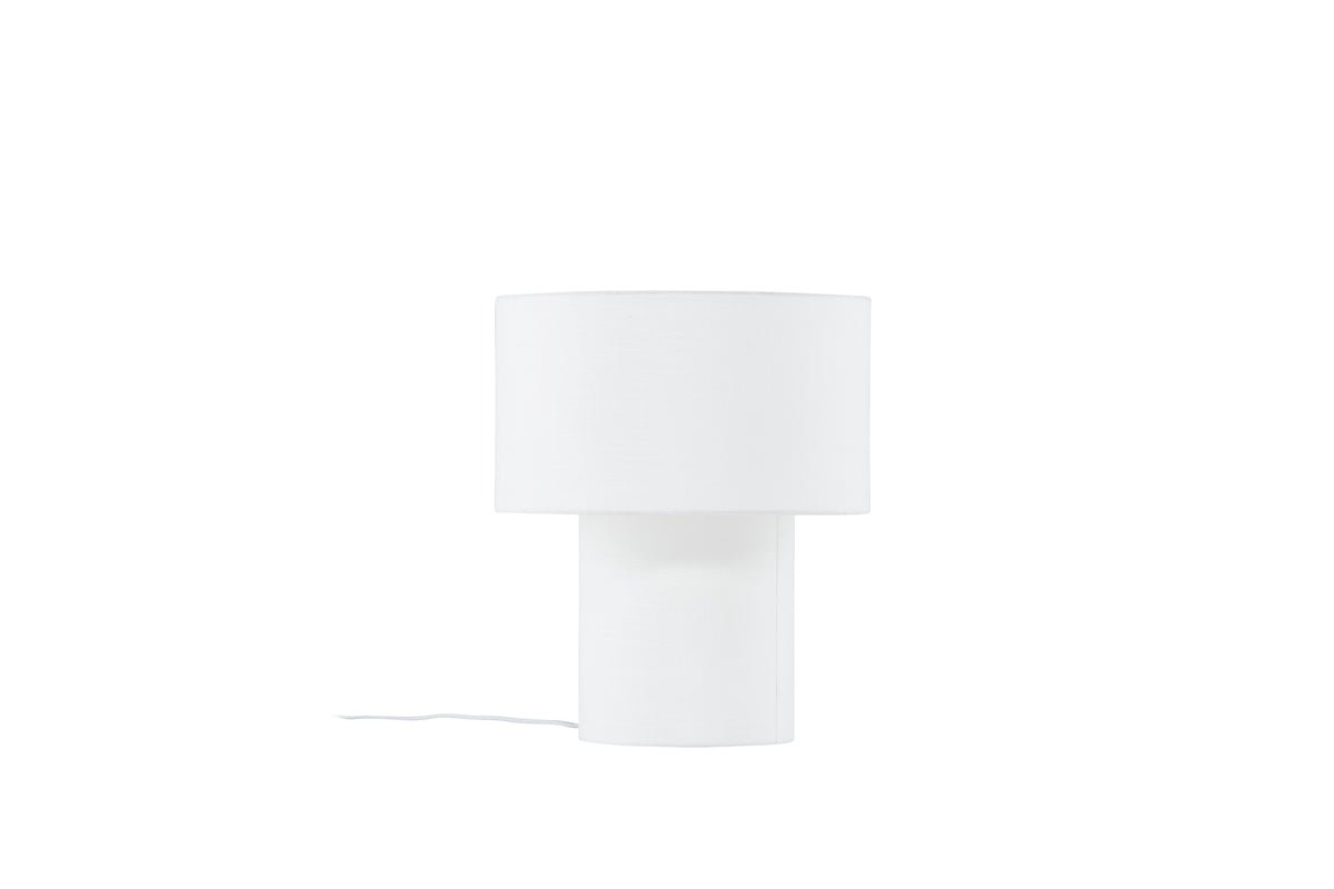Lampe de table « Gloria » – pied de lampe et abat-jour en tissu de lin noble