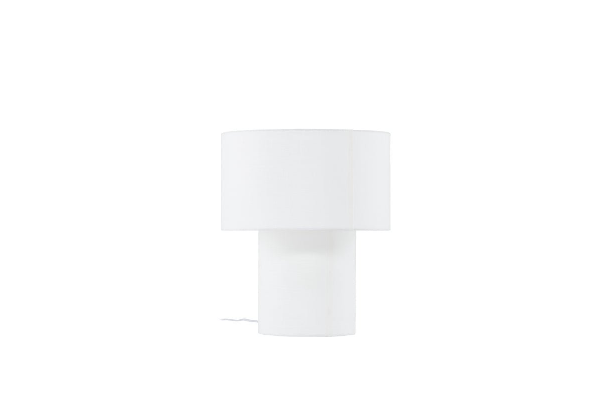 Lampe de table « Gloria » – pied de lampe et abat-jour en tissu de lin noble