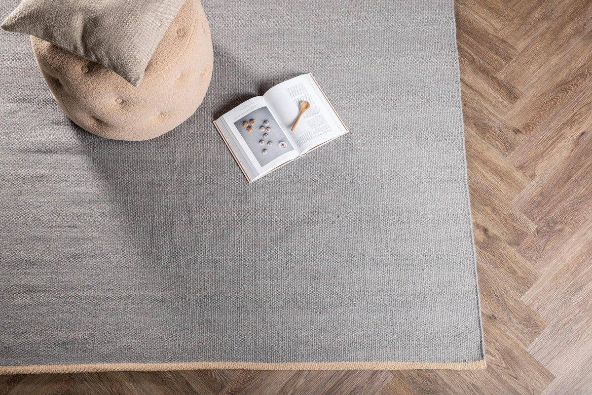 Tapis Elian – en tons naturels en laine et coton