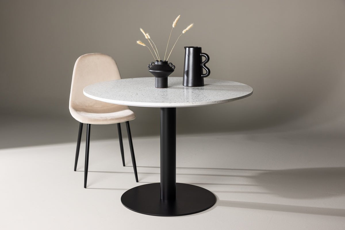 Dining table Soreya - modern dining table with high-quality terrazzo tabletop