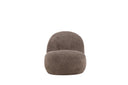 Fauteuil Lounge Designer Almvik – Bouclé Marron
