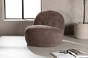 Fauteuil Lounge Designer Almvik – Bouclé Marron