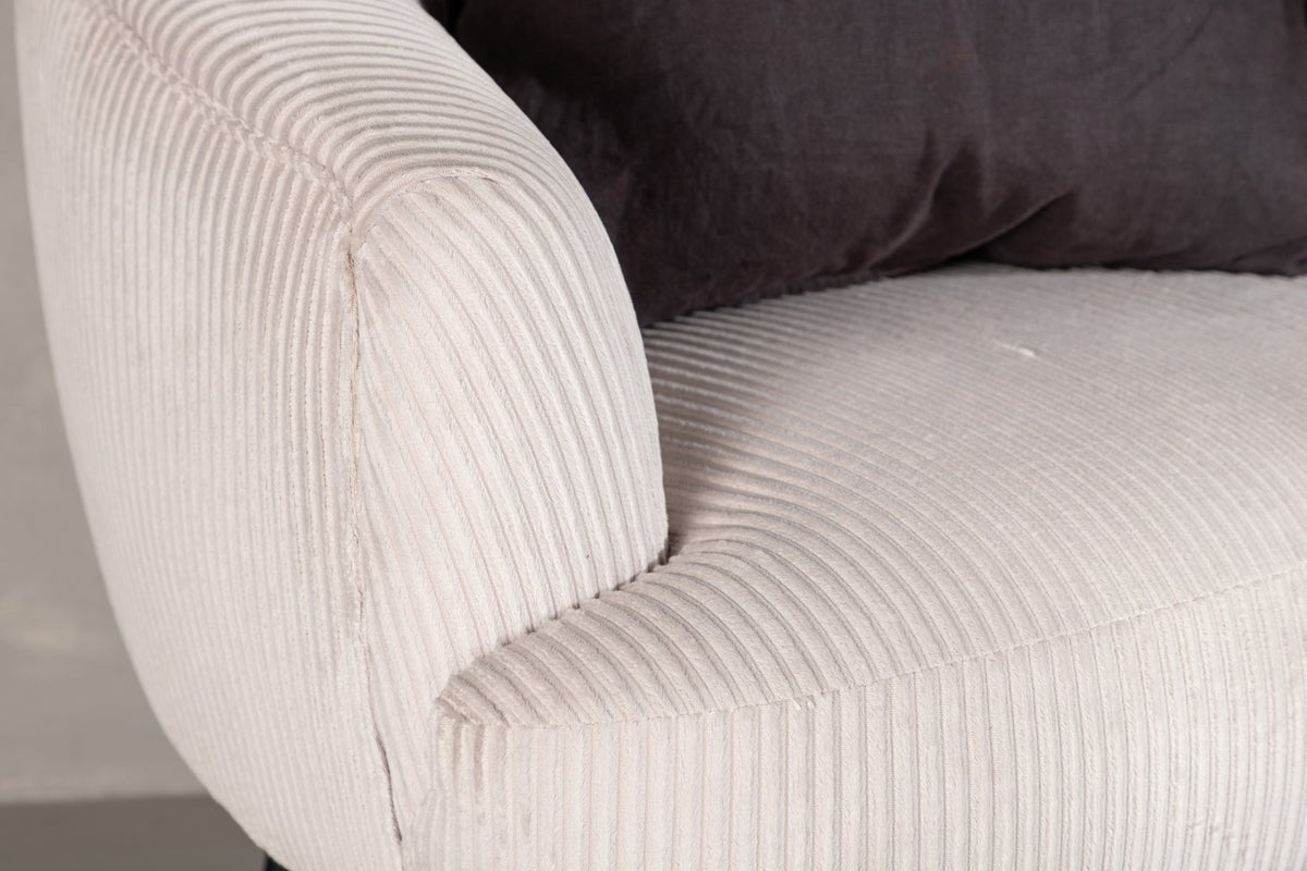 Designer Lounge Sessel Rivano – Cord-Loungechair in Beige