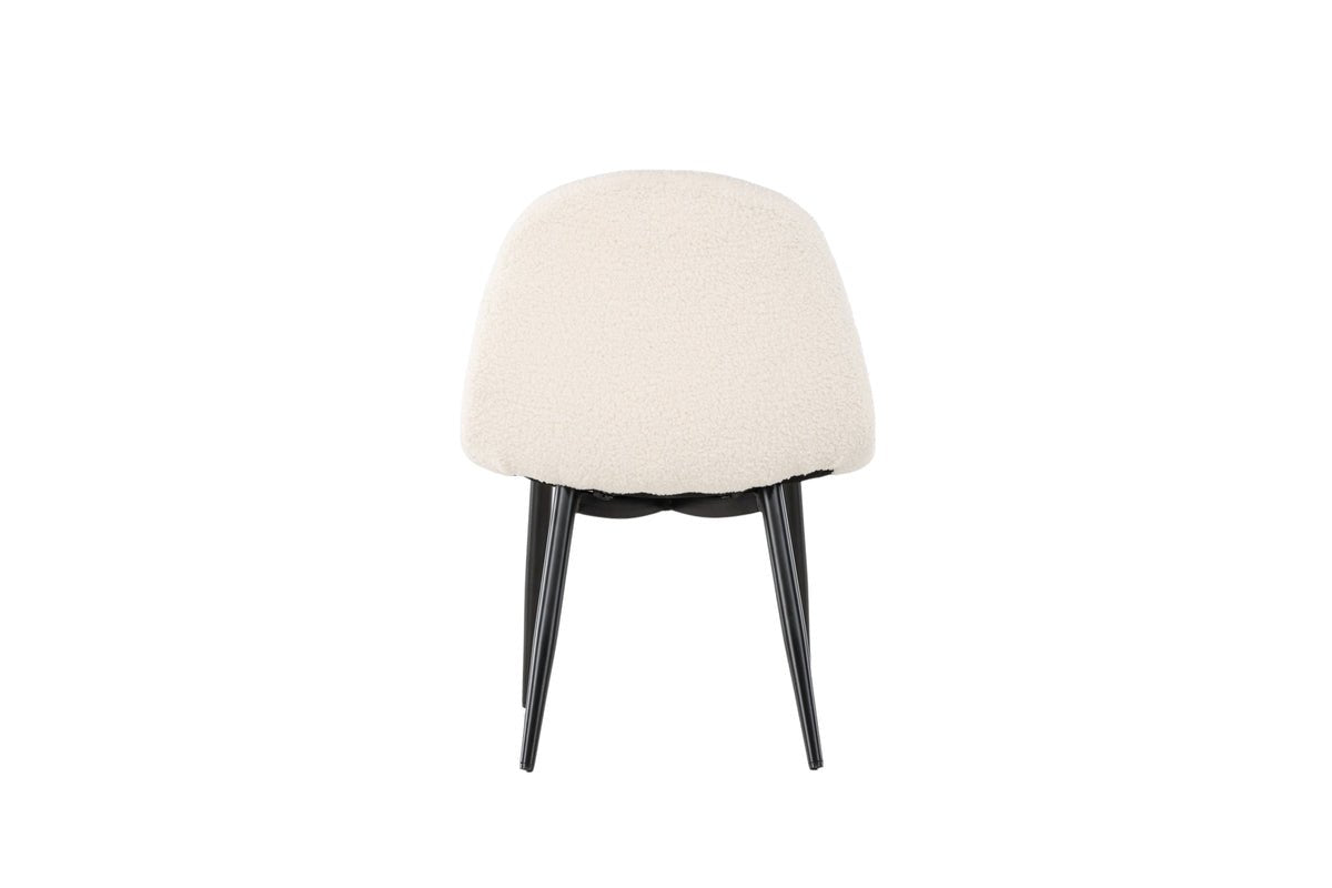 Kinderstuhl Pola  – 2er-Set in Weiß mit schwarzen Beinen