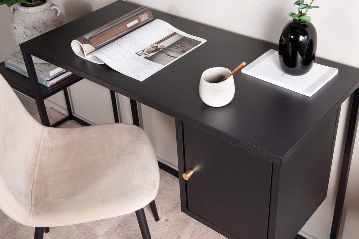 Desk Maru - modern design with practically integrated side cabinet