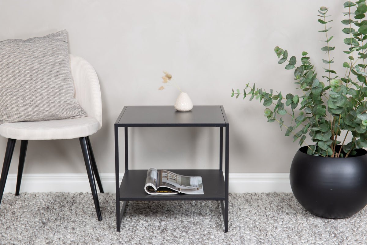 Table d'appoint Konsti – en deux tailles en Blanc & Noir