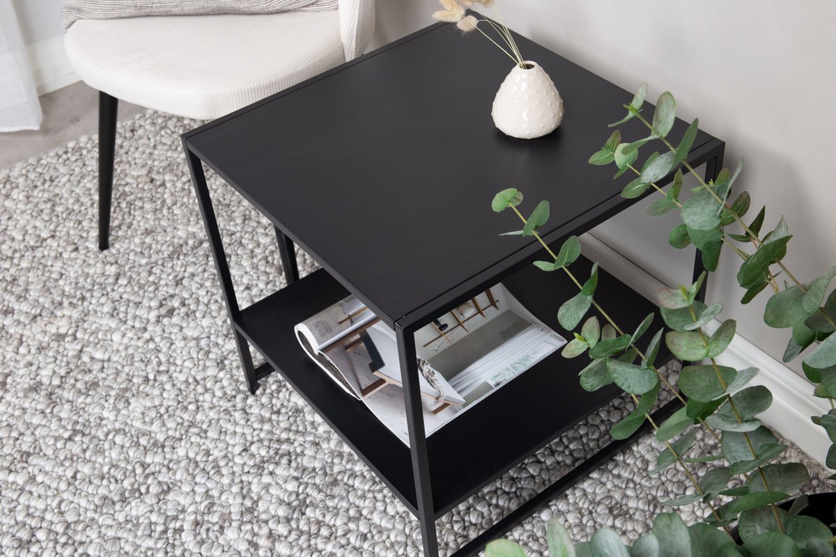 Table d'appoint Konsti – en deux tailles en Blanc & Noir