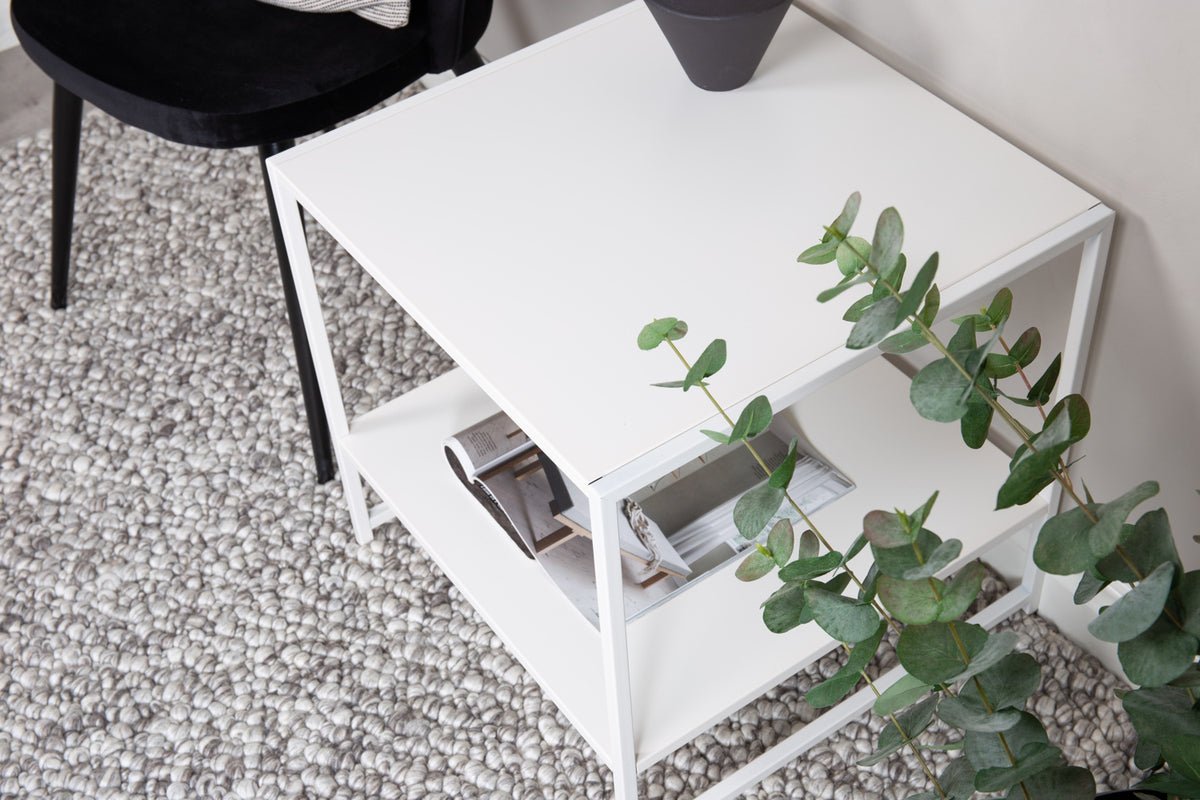 Table d'appoint Konsti – en deux tailles en Blanc & Noir