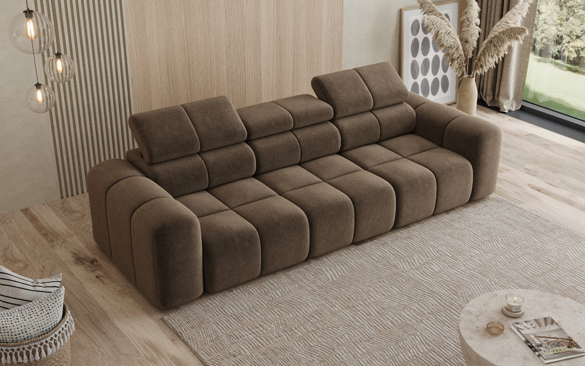 Designer 3-Seater Sofa Mia in Chenille