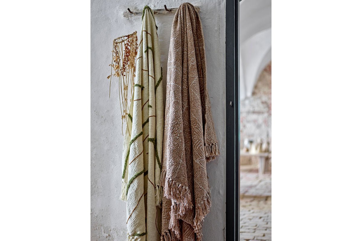 Plaid Hena - Marron, en coton recyclé