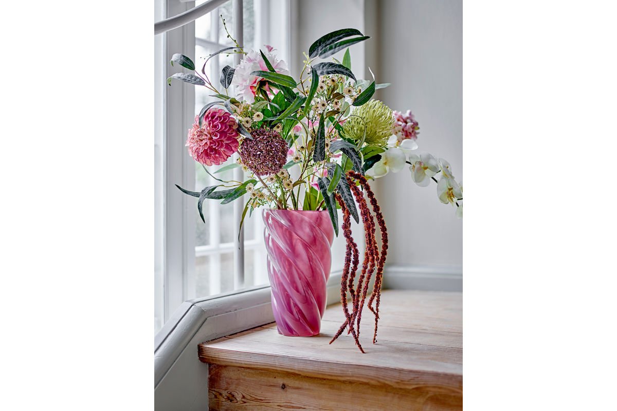 Vase "Pink Tornado" – made of glass