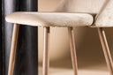 2-piece set - Chair Liora made of soft polyester velvet