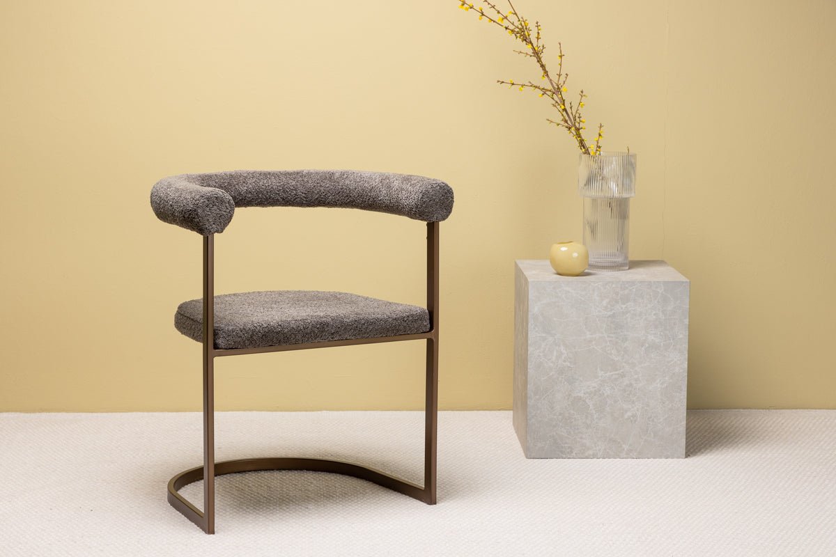 2-piece set - Chair Paje with soft bouclé upholstery