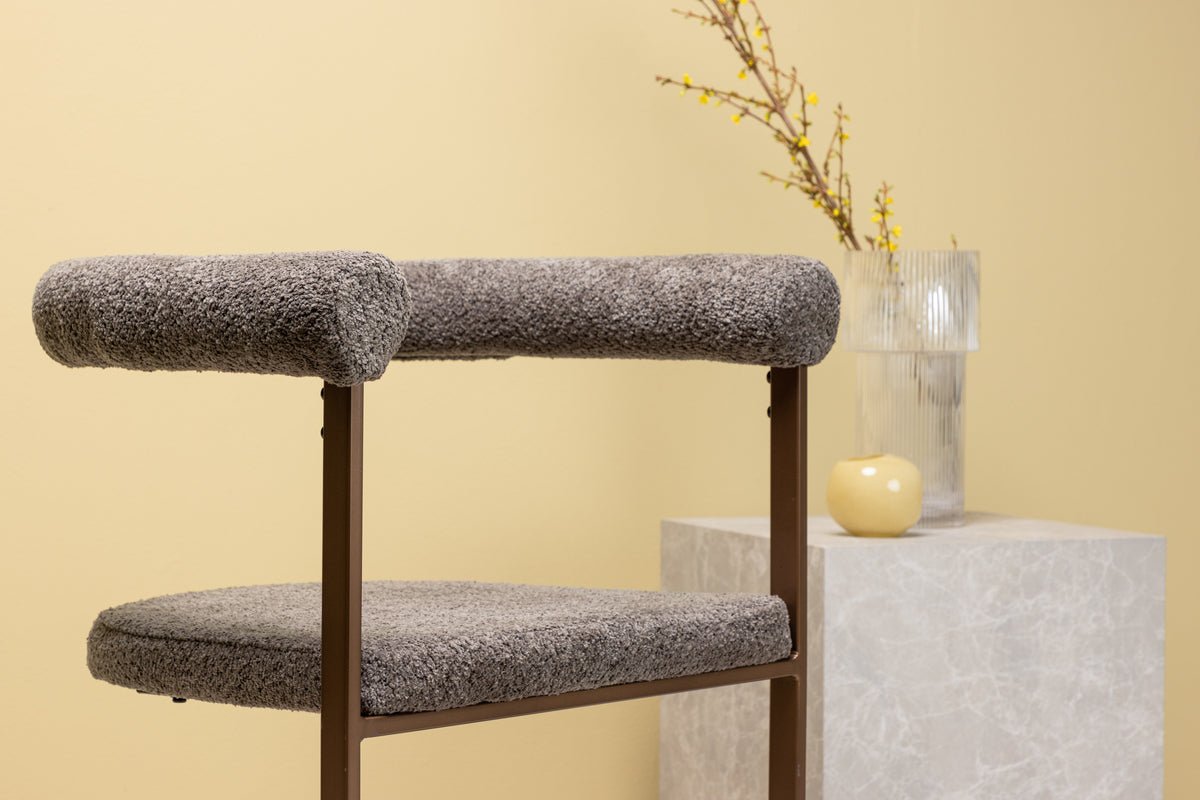 2-piece set - Chair Paje with soft bouclé upholstery