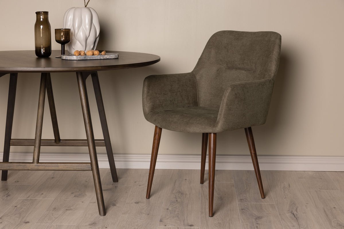 2er Set - Stuhl Future mit Beinen in modernem Walnussbraun