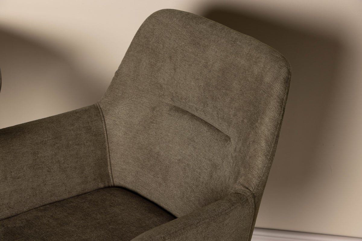 2-piece set - Future chair with legs in modern walnut brown