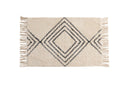Badematt Ubud - am schwaarz-wäisse Design aus absorbéierender Baumwoll