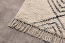 Badematt Ubud - am schwaarz-wäisse Design aus absorbéierender Baumwoll