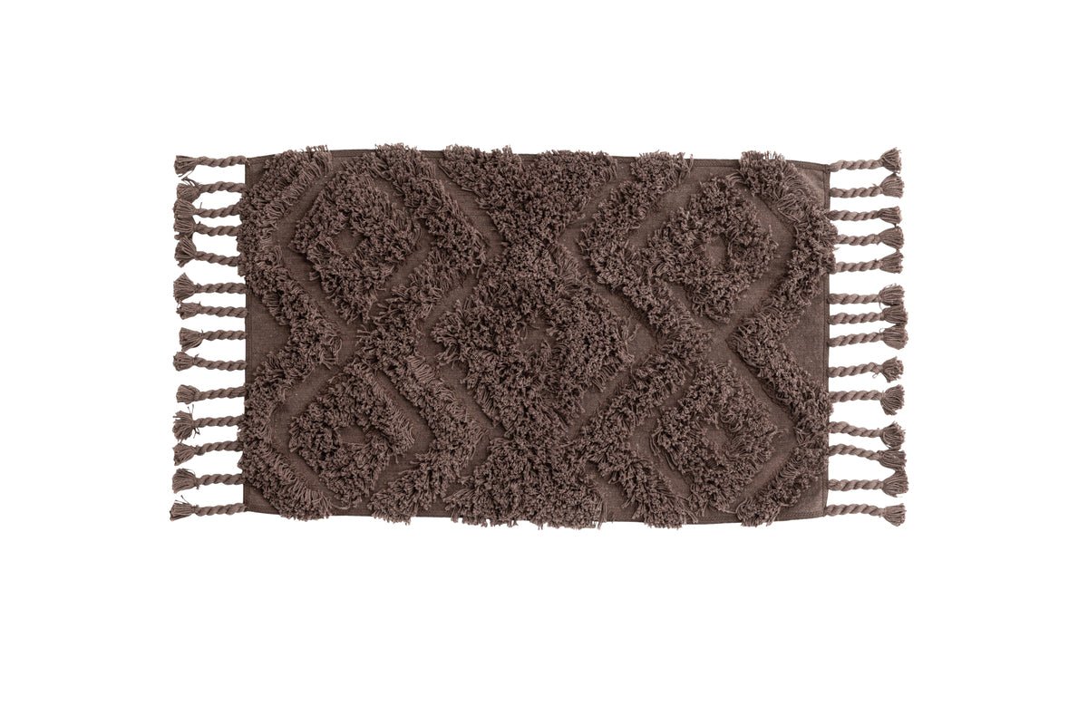 Bath Mat Savia – 100% Cotton in Dark Gray or Brown