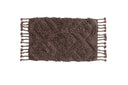 Tapis de bain Savia – 100% coton en gris foncé ou marron