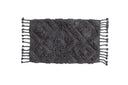 Tapis de bain Savia – 100% coton en gris foncé ou marron