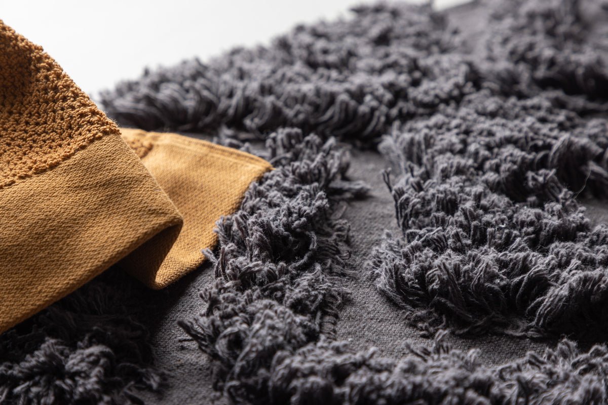 Bath Mat Savia – 100% Cotton in Dark Gray or Brown