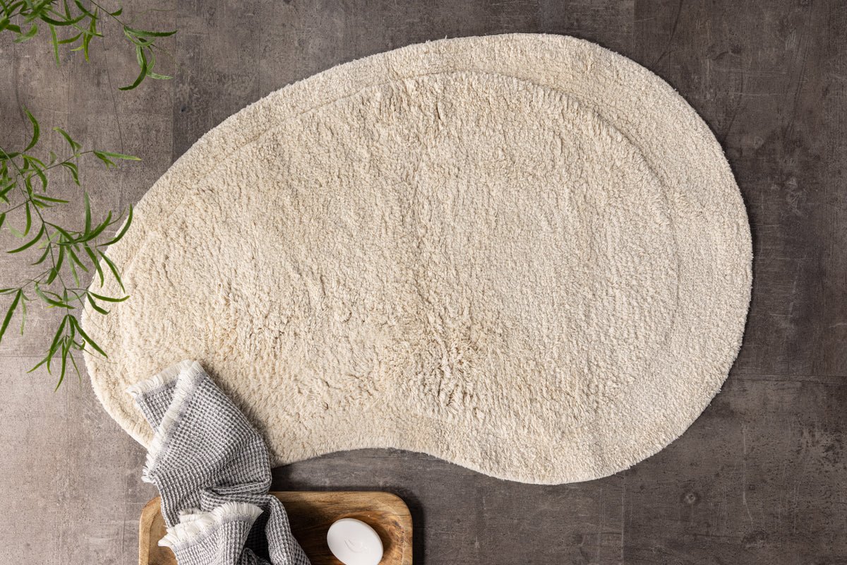 Rug Noah – handmade in Beige from cotton