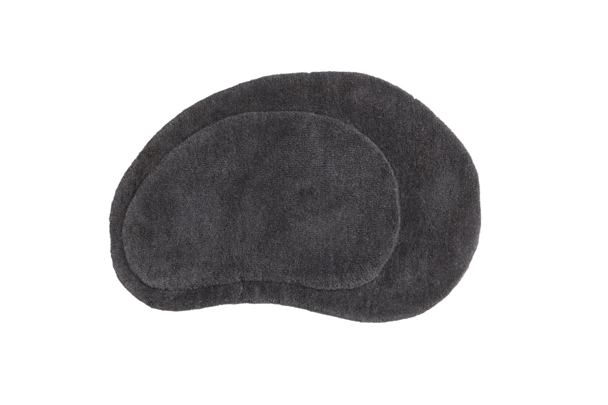 Bath Mat Aven – made of Wool in Dark Gray