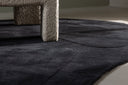 Tapis Caelen – forme ovale en Noir & Blanc en coton