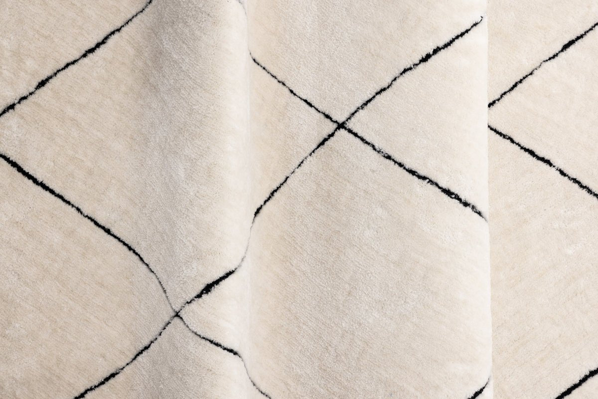 Tapis Siena – en Blanc en polyester et mélange de coton