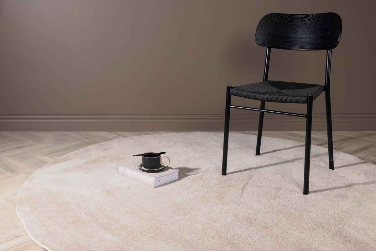 Tapis Vasia – rond avec effet brillant en polyester