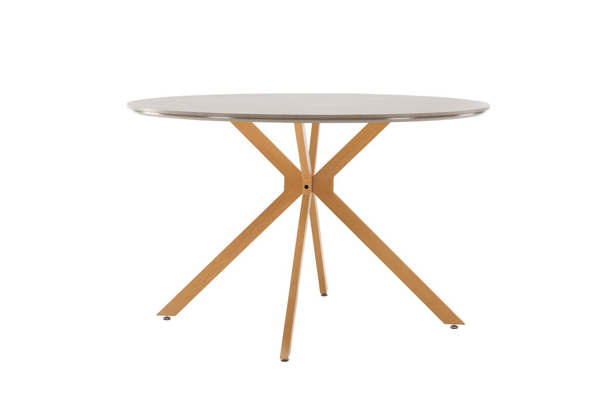 Dining table Tahiri – a round dining table with luxurious character and natural elegance