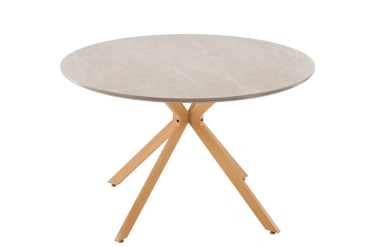 Dining table Tahiri – a round dining table with luxurious character and natural elegance