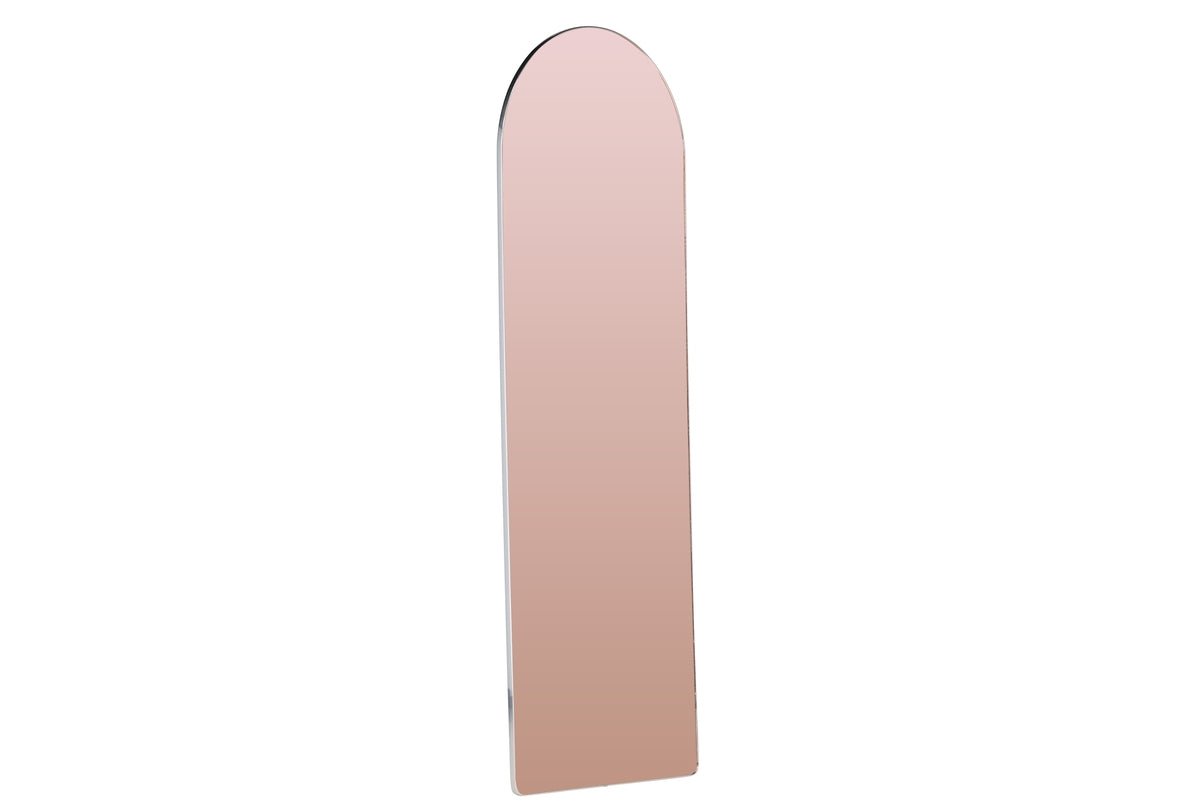 Miroir Ira – en or rose avec design ovale et cadre argenté