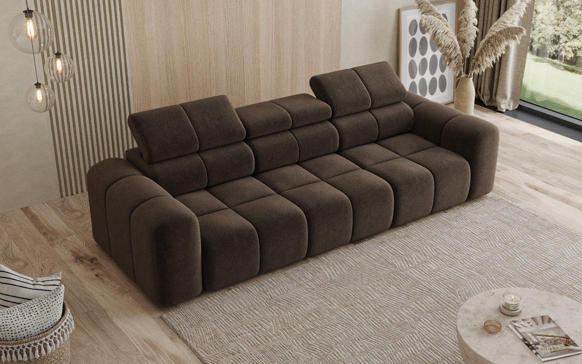Designer 3-Seater Sofa Mia in Chenille