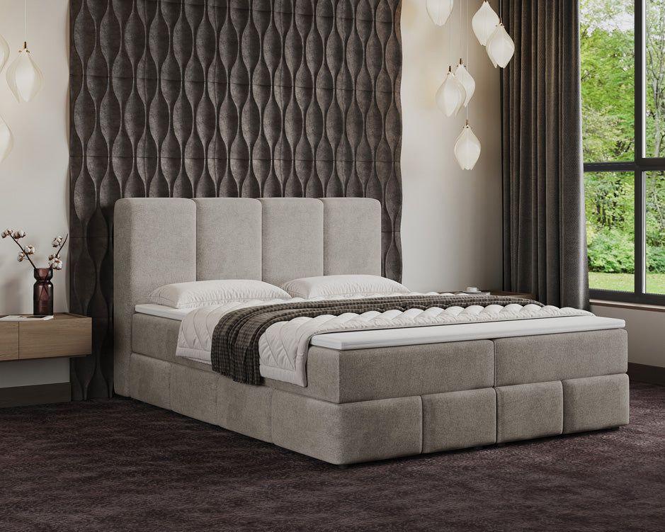 Lit boxspring Venedig Velours avec rangement
