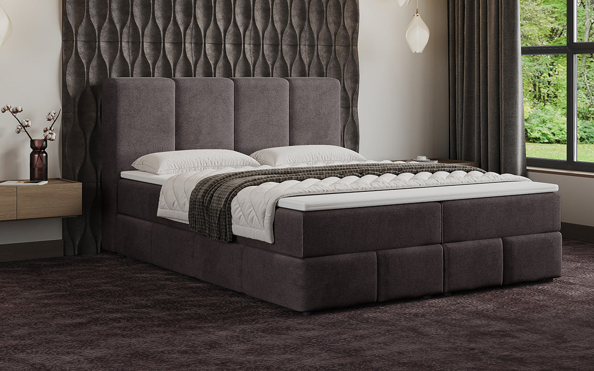 Lit boxspring Venedig Velours avec rangement